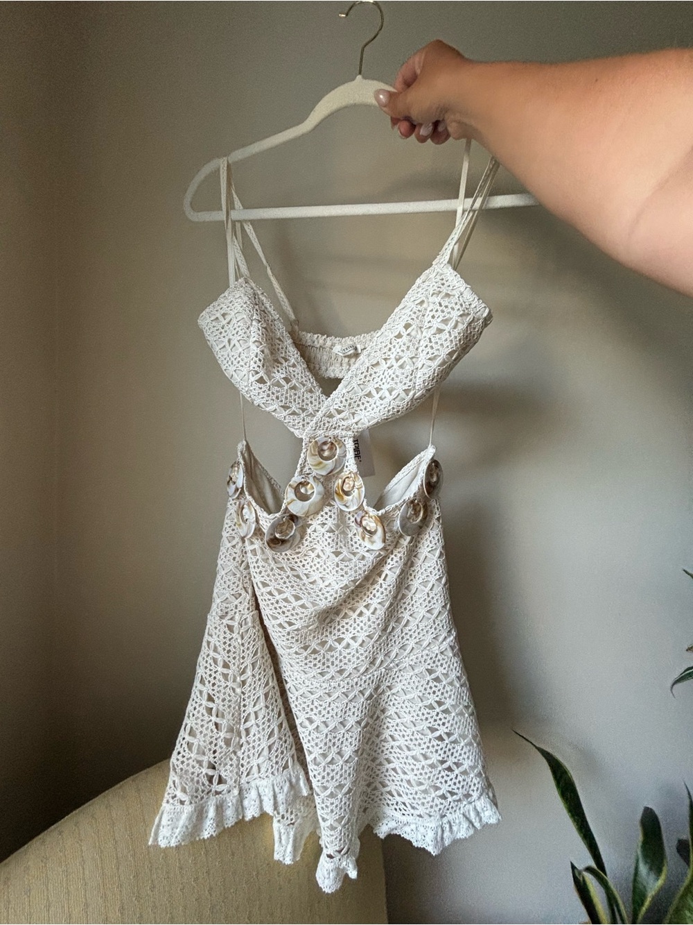 12th Tribe White Crochet Mini Dress - Picture 6 of 11